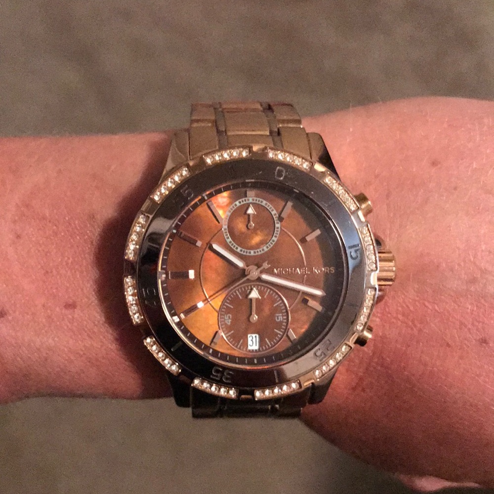 Much Michael Kors Rose Gold Chronograph Watch